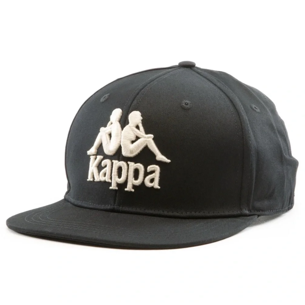 KAPPA BZADEM Hat Snapback Baseball Hat Black Classic Bold Stitched Youth Sz 52